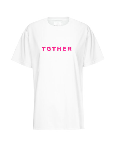 TGTHER T-SHIRT LADYS WEISS PINK mit Brustzugang S