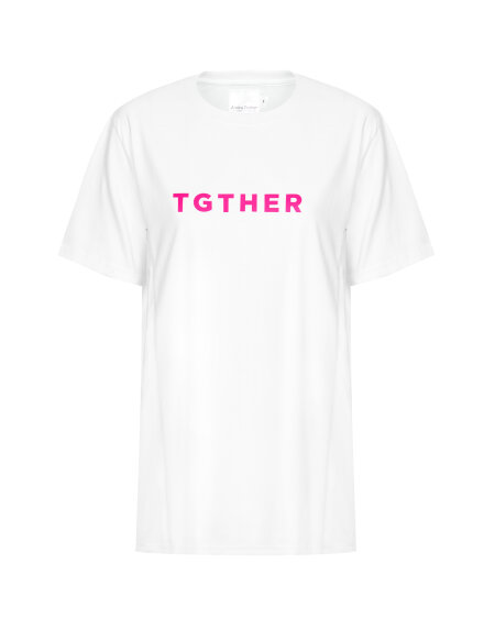 TGTHER T-SHIRT LADYS WEISS PINK mit Brustzugang S
