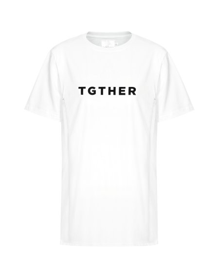 TGTHER T-SHIRT LADYS WEISS SCHWARZ mit Brustzugang M