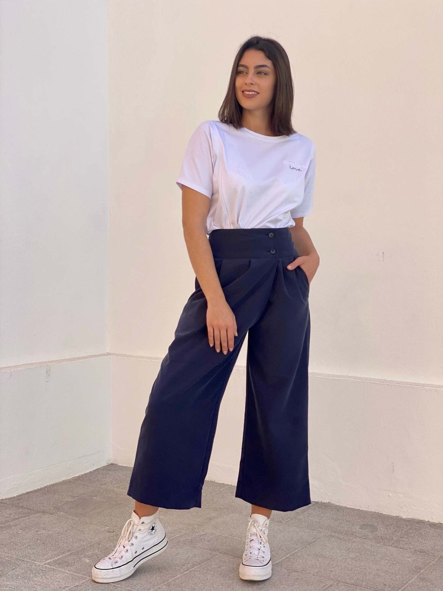 HIGH-WAIST-HOSE NAVY S