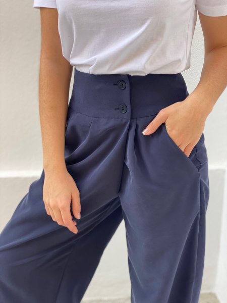 HIGH-WAIST-HOSE NAVY S