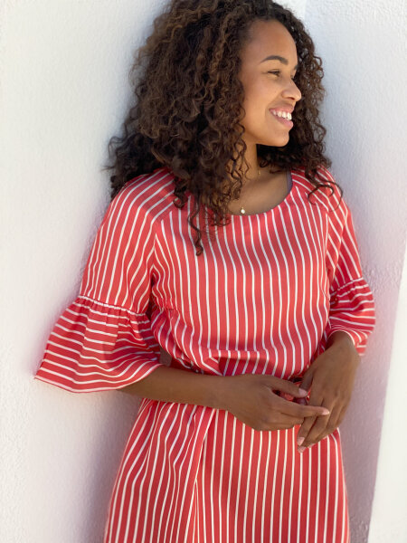 STILLKLEID JULIA ROT WEISS XS