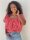 STILLBLUSE NOA ROT/WEISS XS