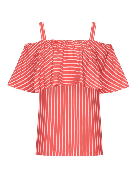 STILLBLUSE NOA ROT/WEISS S