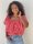 STILLBLUSE NOA ROT/WEISS L