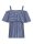STILLBLUSE NOA BLAU/WEISS XS