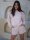 TGTHER CROPPED HOODIE POWDER L