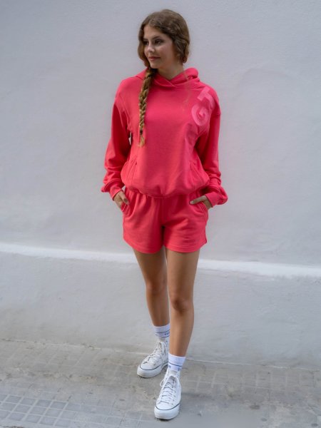 STILLPULLOVER TGTHER MIT KAPUZE KORALLE M
