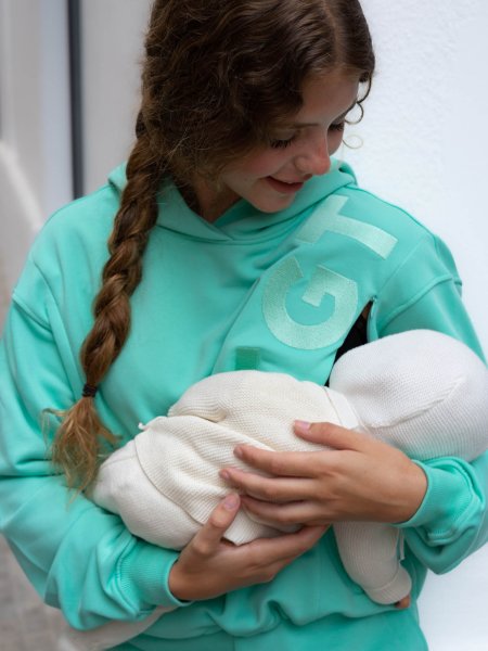 STILLPULLOVER TGTHER MIT KAPUZE PEPPERMINT XL