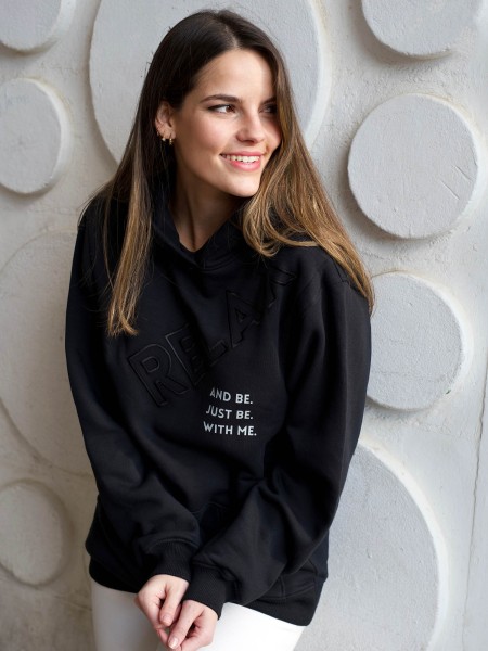 STILLPULLOVER MIT KAPUZE LISA SCHWARZ L